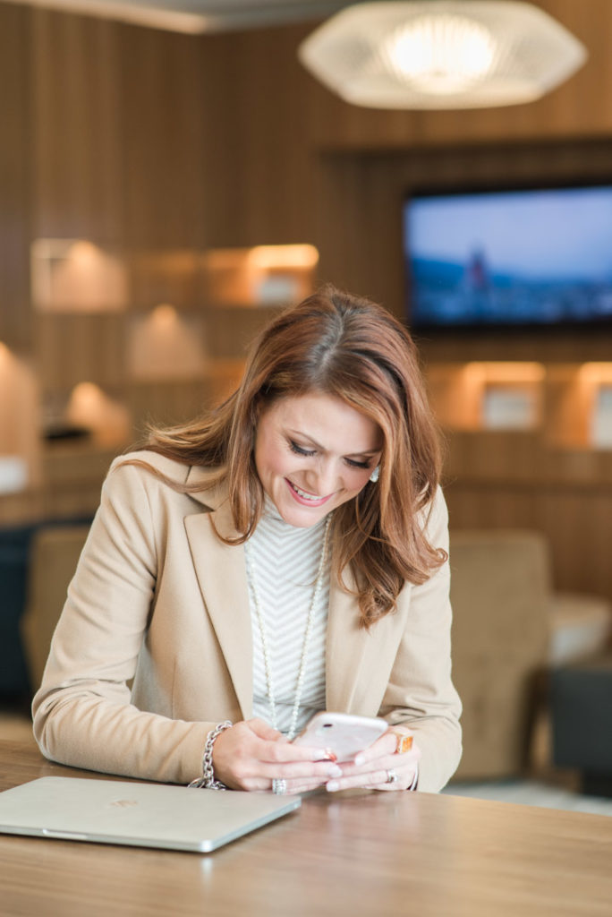 Brand photography shoot of sales director working at AC Hotel in Dallas, Texas