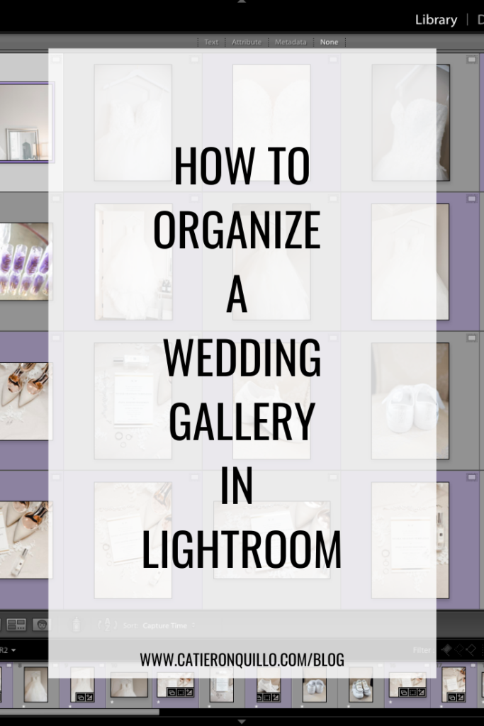 How to organize a wedding gallery in lightroom