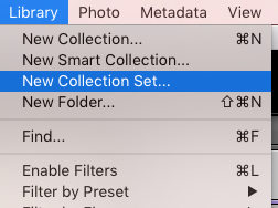 how to create a collection in Lightroom