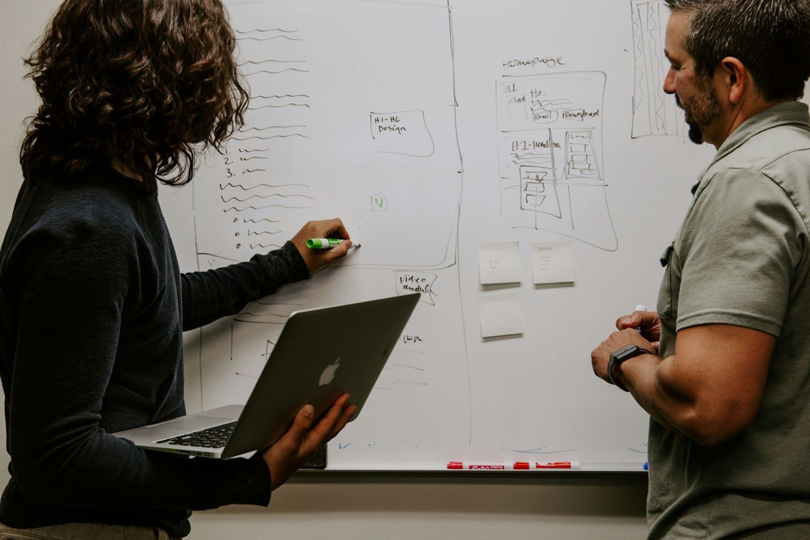 rebranding - photo of people looking at whiteboard