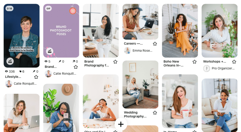 Pinterest Board to prepare for your brand photoshoot